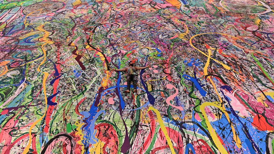 British artist’s giant painting raises £45m for children’s charities