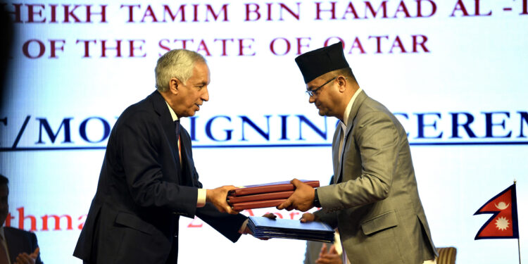 Nepal, Qatar sign bilateral agreement, MoUs
