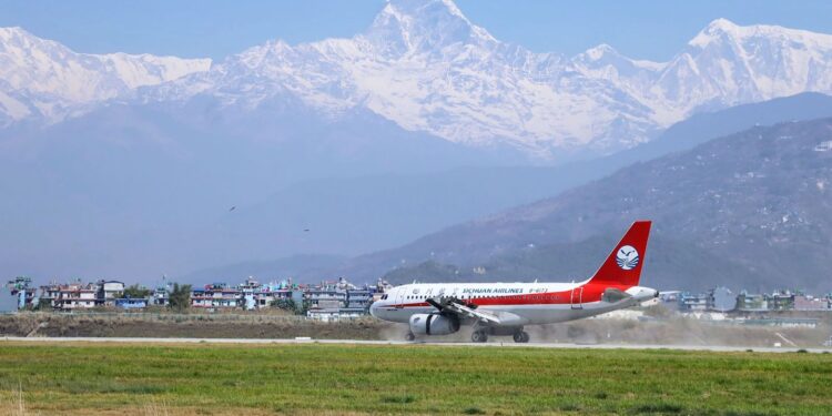 First-Ever Pokhara-Chengdu Charter Flight Successfully Takes Off